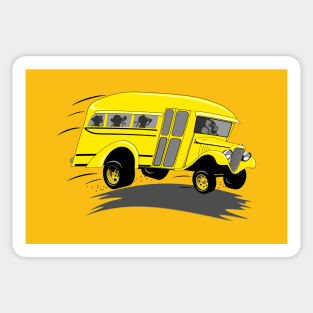 Back to School! A School Bus full of monkeys Sticker